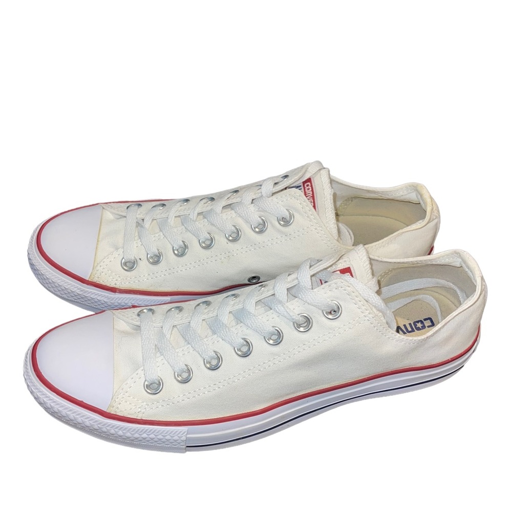 🌹🌸 Converse All‎ Stars tennis shoes white canvas unisex women sz 11, men’s… - Picture 2 of 12